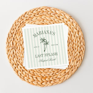 Last Splash Beach Palms Bachelorette Napkin