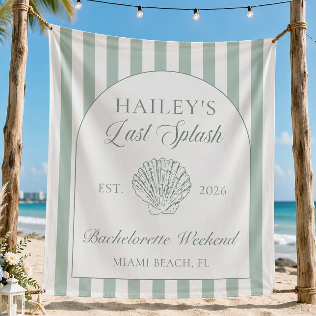 Last Splash Coast Green Bachelorette Tapestry (Creator Uploaded)