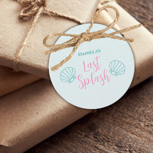 Last Splash Mermaid Shell Beach Bachelorette Party Favour Tags
