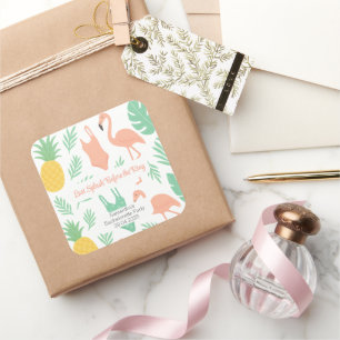 Last Splash" Sticker with Palm Trees, Swimsuits