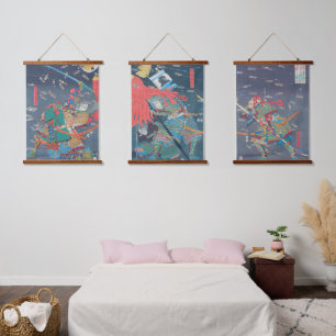 Last stand of the Kusunoki Utagawa Kuniyoshi 1847 Hanging Tapestry