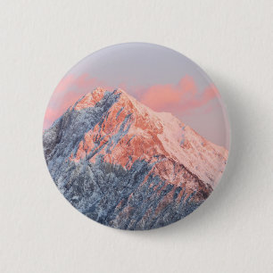 Last sun light on mountain Storžič, Slovenia 6 Cm Round Badge