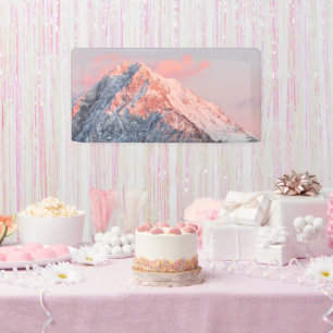 Last sun light on mountain Storžič, Slovenia Banner