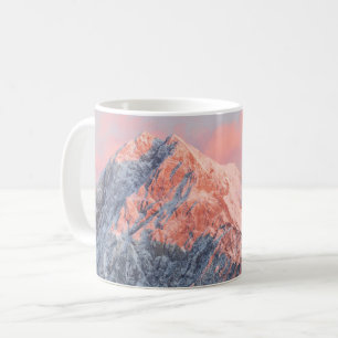Last sun light on mountain Storžič, Slovenia Coffee Mug