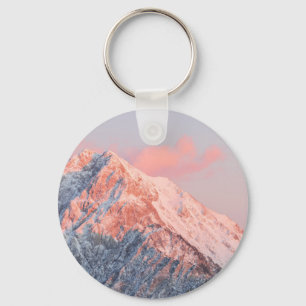 Last sun light on mountain Storžič, Slovenia Key Ring