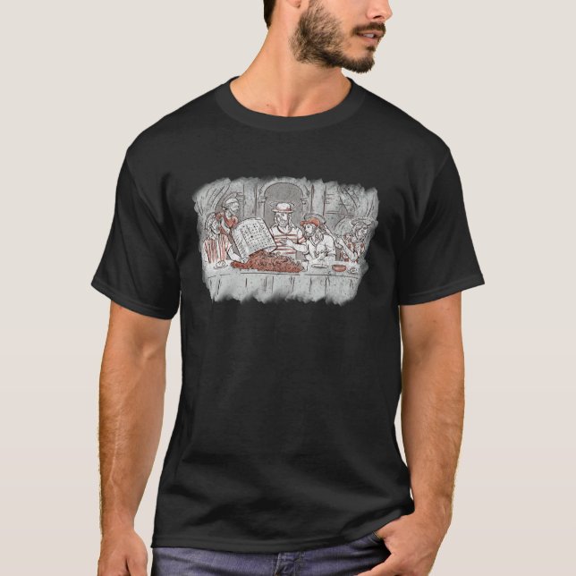 Last Supper Crab Boil Crawfish  Jesus Christian Go T-Shirt (Front)