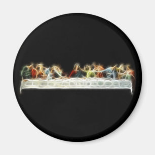 Last Supper da Vinci Jesus Fractal Painting Magnet