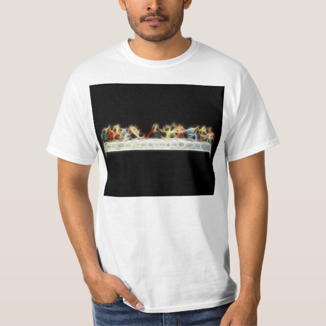Last Supper da Vinci Jesus Fractal Painting T-Shirt (Front)