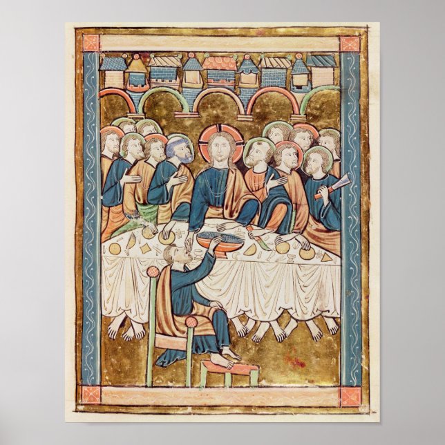 Last Supper, from 'Psautier a l'Usage de Paris Poster (Front)