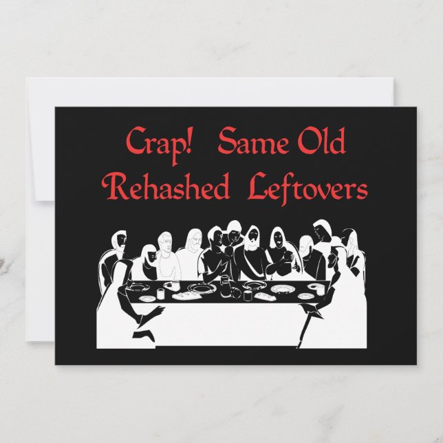 Last Supper Leftovers Invitation (Front)