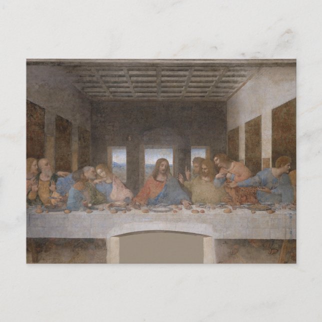 Last Supper Leonardo Da Vinci Painting Postcard (Front)