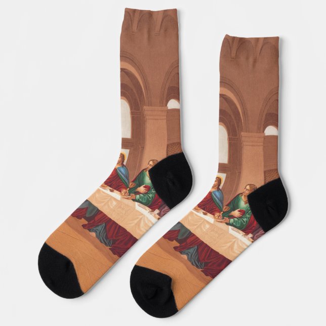 Last Supper of Jesus Christ Socks (Left)