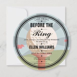 Last Swing Bachelorette Golf Weekend Party Invitation