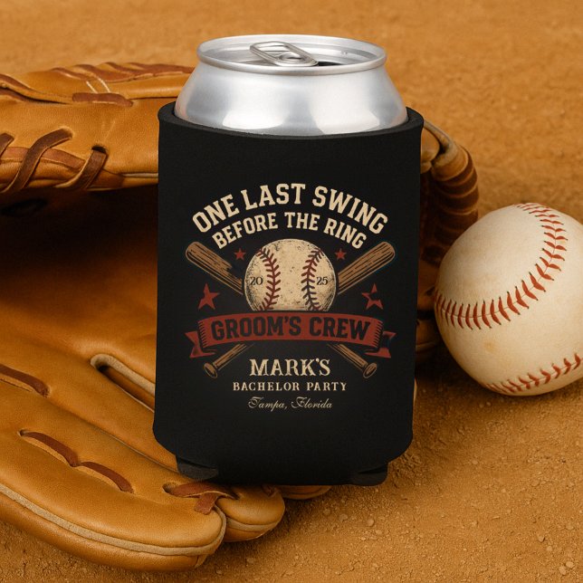 Last Swing Baseball Bachelor Party Can Cooler (Creator Uploaded)