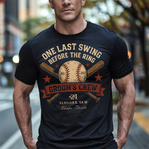 Last Swing Baseball Bachelor Party T-Shirt