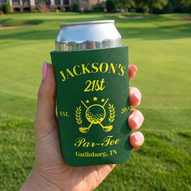 Last Swing Before Personalised Golf Bachelor Party Can Cooler (Creator Uploaded)