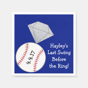 Last Swing Before Ring Bachelorette Party Napkins