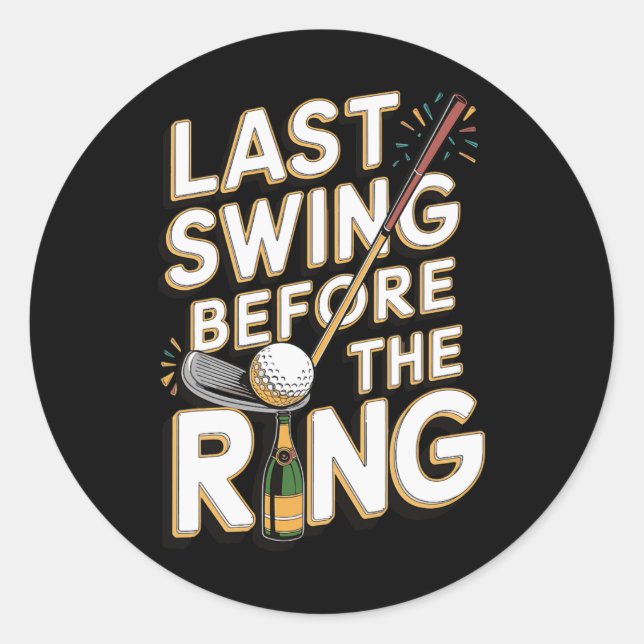 Last Swing Before The Ring 1  Classic Round Sticker (Front)