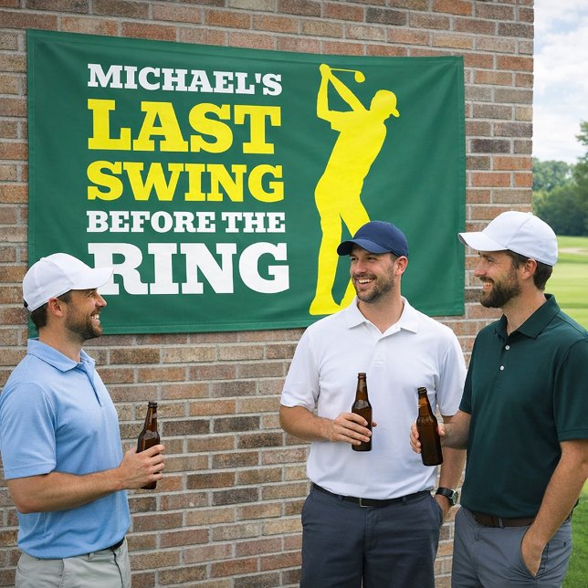 Last Swing Before the Ring Bachelor Party Banner (Creator Uploaded)