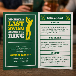 Last Swing Before the Ring Bachelor Party Invite