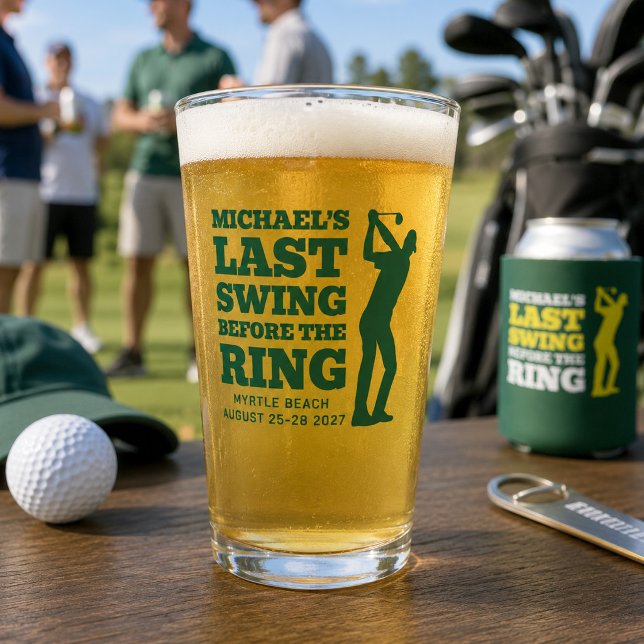 Last Swing Before the Ring Bachelor Shot Glass (Creator Uploaded)