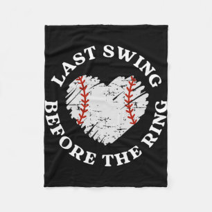 Last Swing Before The Ring Baseball Bride Bachelor Fleece Blanket