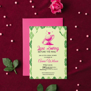 Last Swing Before the Ring Bridal Shower  Invitation