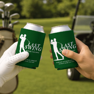 Last Swing Before the Ring Golf Bachelor Can Cooler