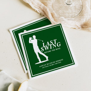 Last Swing Before the Ring Golf Bachelor Napkin