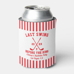 Last Swing Before The Ring Golf Bachelor Party Can Cooler