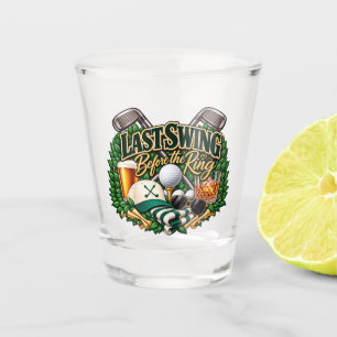 Last Swing Before the Ring Golf Bachelor Party Shot Glass