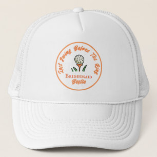 Last Swing Before the Ring Golf Peach Orange Trucker Hat