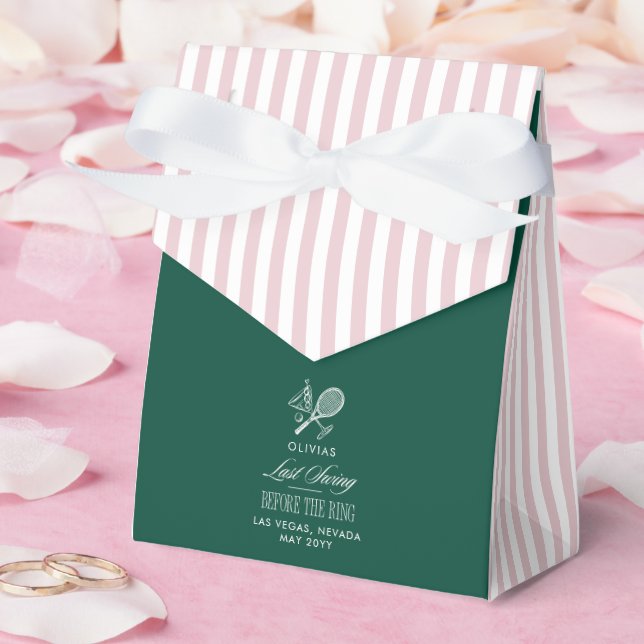 Last Swing Before the Ring green bachelorette Favour Box (Wedding)
