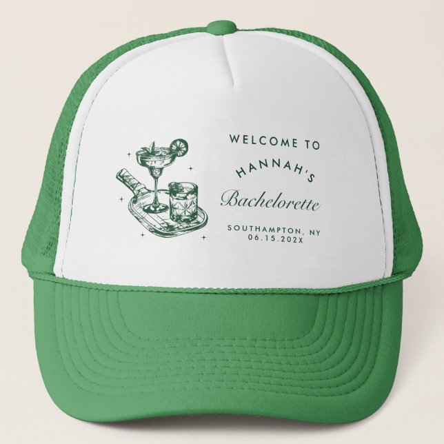 Last Swing Before The Ring Pickleball Bach Weekend Trucker Hat (Front)