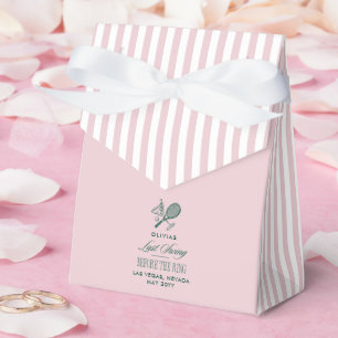 Last Swing Before the Ring pink green bachelorette Favour Box