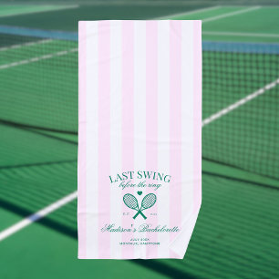 Last Swing Before The Ring Retro Tennis Bach Beach Towel