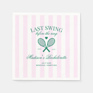 Last Swing Before The Ring Retro Tennis Bach Napkin