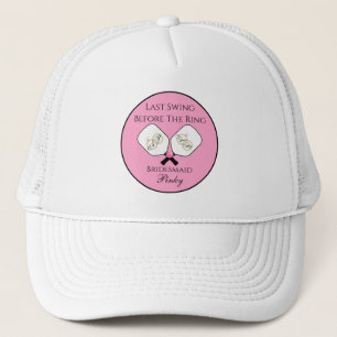 Last Swing Before the Ring Wedding Pickleball Pink Trucker Hat