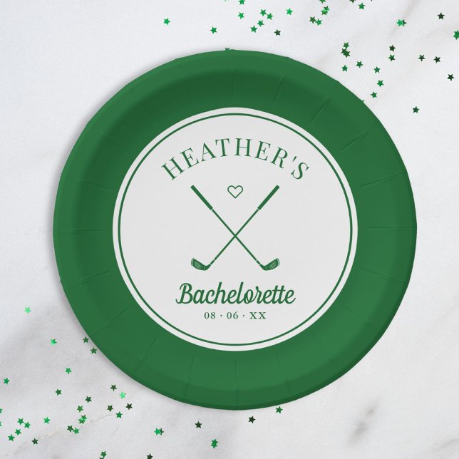 Last Swing Golf Bachelorette Paper Plate (Creator Uploaded)