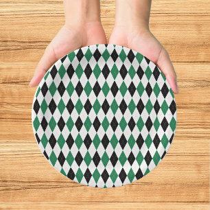 Last Swing Golf Country Club Bachelor Black Green Paper Plate