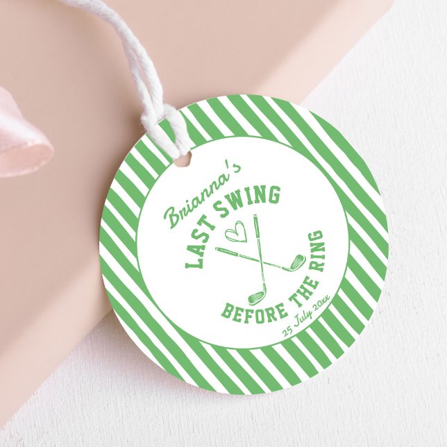 Last swing golf country club Bachelorette favours Favour Tags (Last swing before the ring golf country club Bachelorette party favors [personalized Favor Tags)