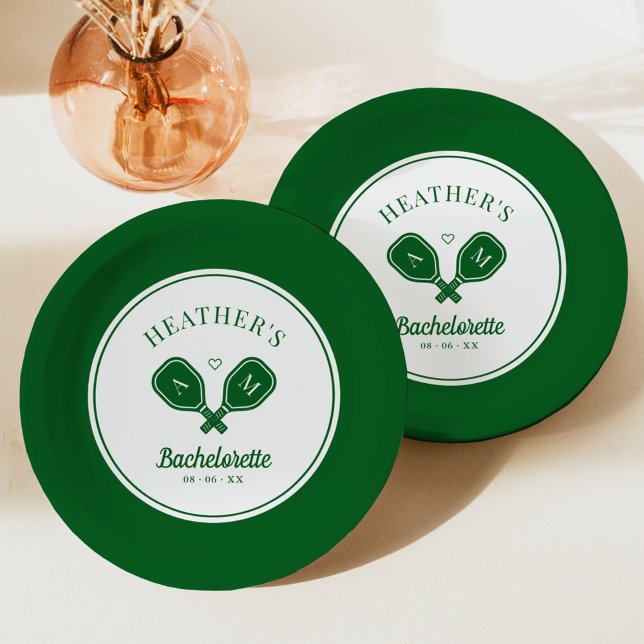 Last Swing Pickleball Bachelorette Paper Plate (Creator Uploaded)