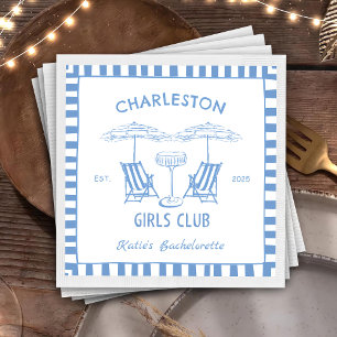 Last Toast Coast Beach Bachelorette Party Napkin