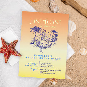 Last Toast Cowgirl Mermaid Bachelorette Party Gold