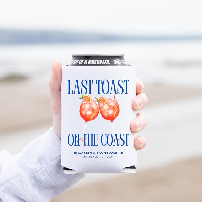 Last Toast on the Coast Aperol Spritz Bachelorette Can Cooler (Creator Uploaded)