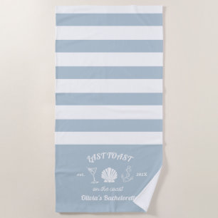 Last Toast On The Coast Bach Party Beach Towel