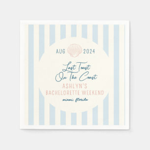 Last Toast On the Coast Bachelorette Napkins