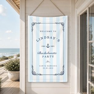 Last Toast on the Coast! Bachelorette Party Banner