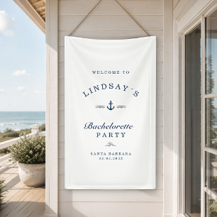 Last Toast on the Coast! Bachelorette Party Banner