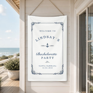 Last Toast on the Coast! Bachelorette Party Banner